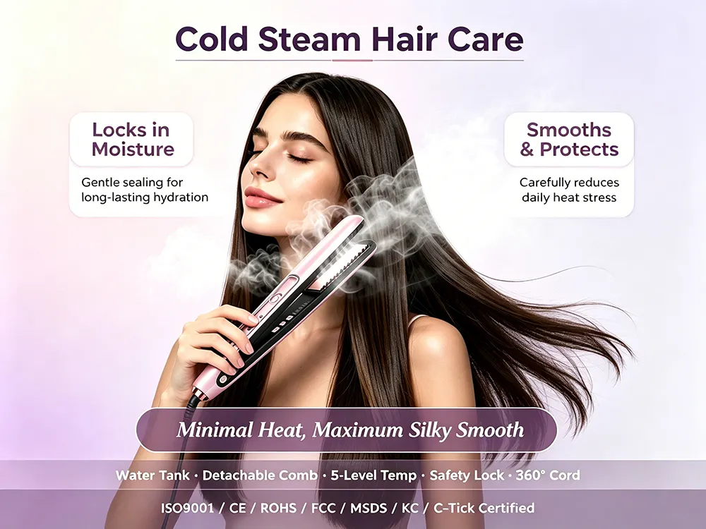 HB-99 steam straightener in pink